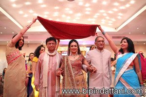 Hindu Bride's grand entrance down the aisle at Vip Lounge Edgware