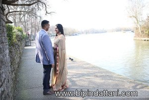 indian couple pre wedding session near river thames