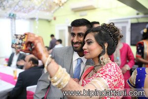 Couple selfie by professional photography services in harrow at The Mumbai Junction Restaurant