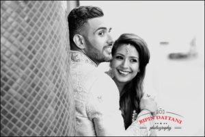 natural moment captured of Rakhee & Mihir at posr wedding portrait session