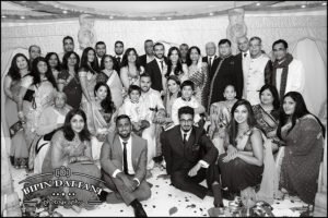 classic black and white wedding pictures of family