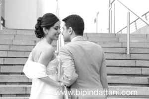 indian couples portrait after registry wedding