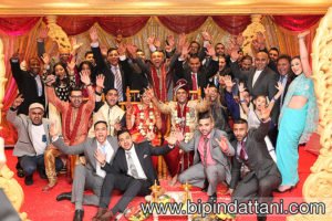 Saffron D'or weddings group picture by local asian wedding photographers
