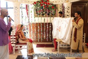 Anterapat - a cloth is placed between bride and groom when she enters the mandap