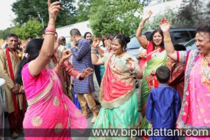 gujarati wedding photographer at Nisha & Vinesh's hindu wedding groom's entrance